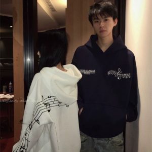 Embroidered Cotton Hooded Sweatshirt Unisex