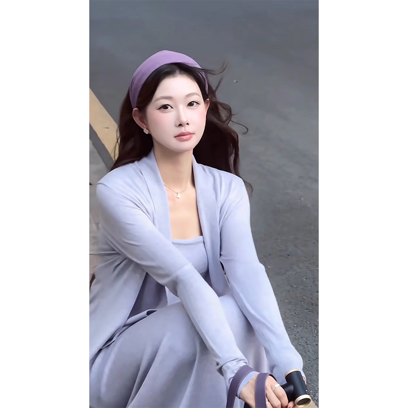 Women's Wool Knit Three-Piece Sweater Set Fall Winter Lazy Gentle Style - Image 5